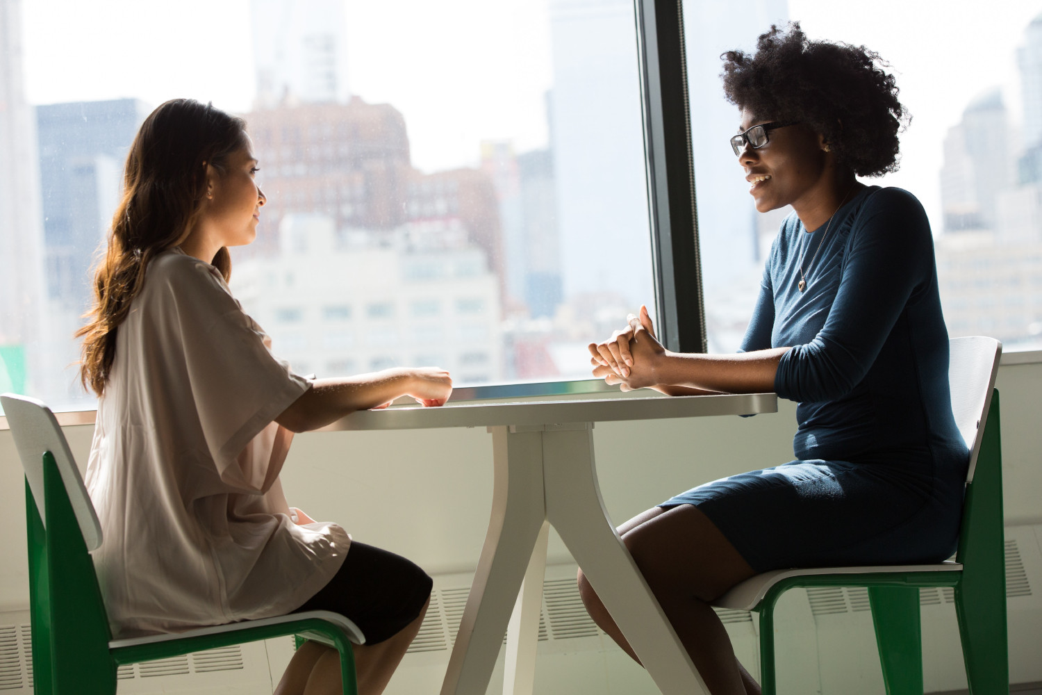teacher having a conference with a parent