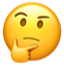 yellow iPhone thinking emoji